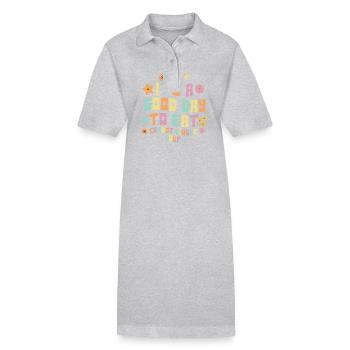 Karotten-Ingwer-Suppe Geschenkidee - Stanley/Stella Frauen Bio-Polokleid PAIGER - Grau meliert - Vorne
