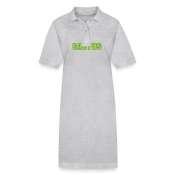 Cactus Pflanze Blume - Stanley/Stella Frauen Bio-Polokleid PAIGER - Grau meliert - Vorne