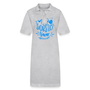 Ich? Sarkastisch? Nie! - Stanley/Stella Frauen Bio-Polokleid PAIGER - Grau meliert - Vorne