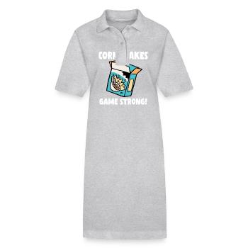 Corn Flakes Game Strong - Stanley/Stella Frauen Bio-Polokleid PAIGER - Grau meliert - Vorne