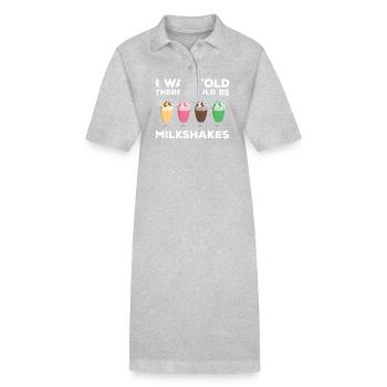 Lustiges Milchshakes Geschenk - Stanley/Stella Frauen Bio-Polokleid PAIGER - Grau meliert - Vorne