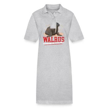 Walross Walrus | Walrosse Walroß Geschenk - Stanley/Stella Frauen Bio-Polokleid PAIGER - Grau meliert - Vorne