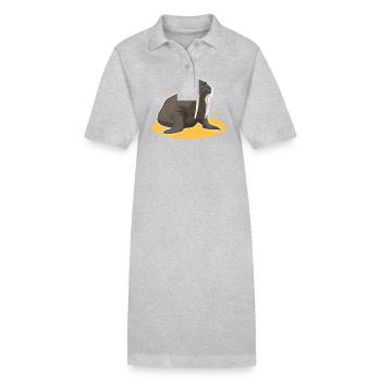 Walross Walroß | Walrus Walrosse Geschenk - Stanley/Stella Frauen Bio-Polokleid PAIGER - Grau meliert - Vorne