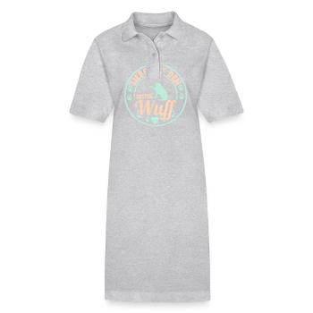 Chien Propriétaire De Chien Propriétaire De Chien Motif Chiens - Robe polo bio PAIGER Stanley/Stella Femme - gris chiné - Devant