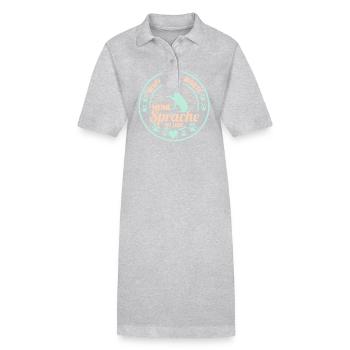 Chien Propriétaire De Chien Propriétaire De Chien Motif Chiens - Robe polo bio PAIGER Stanley/Stella Femme - gris chiné - Devant