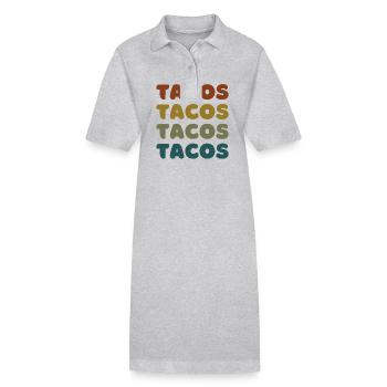 Délice de Fiesta Taco Vintage - Robe polo bio PAIGER Stanley/Stella Femme - gris chiné - Devant