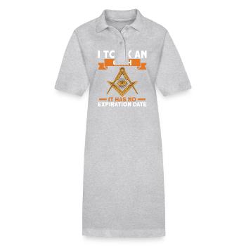 Freimaurer Winkel & Zirkel FREEMASON Prince Hall - Stanley/Stella Frauen Bio-Polokleid PAIGER - Grau meliert - Vorne