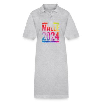 Malle 2024 Colorful Holiday - Stanley/Stella PAIGER Organic Women’s Polo Dress - heather grey - Front