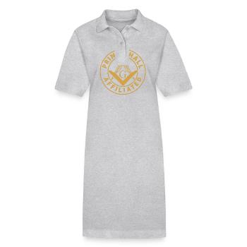 Freimaurer Winkel & Zirkel FREEMASON Prince Hall - Stanley/Stella Frauen Bio-Polokleid PAIGER - Grau meliert - Vorne
