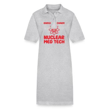 Nuclear Medicine Technologist Humor - Stanley/Stella PAIGER Organic Women’s Polo Dress - heather grey - Front