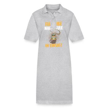 Kaffee Fleißige Nachteule Nachtschicht - Stanley/Stella Frauen Bio-Polokleid PAIGER - Grau meliert - Vorne