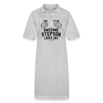 Voici à quoi ressemble un beau-fils génial - Best - Robe polo bio PAIGER Stanley/Stella Femme - gris chiné - Devant