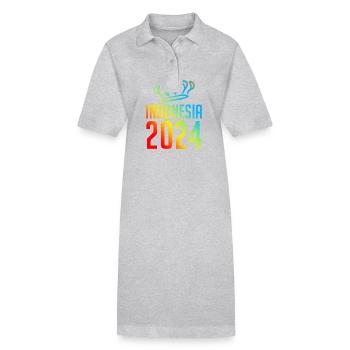 Indonesien 2024 Bunt - Stanley/Stella Frauen Bio-Polokleid PAIGER - Grau meliert - Vorne