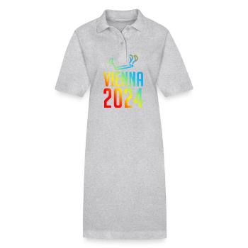 Vienne 2024 Vienne Colorée - Robe polo bio PAIGER Stanley/Stella Femme - gris chiné - Devant