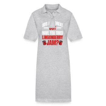 Humour pour la confiture de canneberges suédoise - Robe polo bio PAIGER Stanley/Stella Femme - gris chiné - Devant