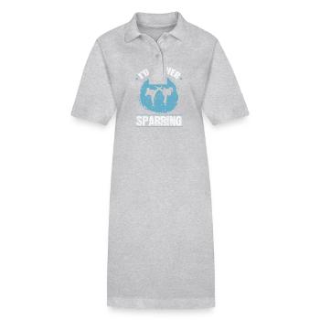 Je préfère le sparring au karaté - Robe polo bio PAIGER Stanley/Stella Femme - gris chiné - Devant