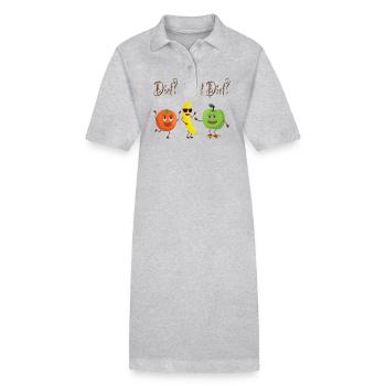 Diet What Diet Diet Fruit Funny Saying Lose Weight - Stanley/Stella PAIGER Organic Women’s Polo Dress - heather grey - Front