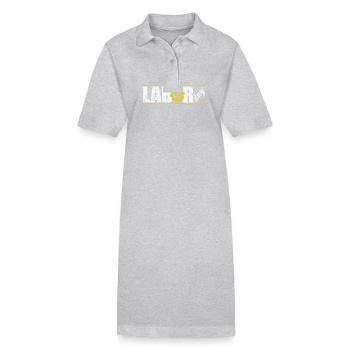 Fête du Travail pour les travailleurs le jour férié - Robe polo bio PAIGER Stanley/Stella Femme - gris chiné - Devant