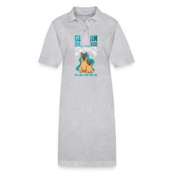 Bergers allemands berger allemand cadeau - Robe polo bio PAIGER Stanley/Stella Femme - gris chiné - Devant