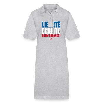 LIBERTY EQUALITY RUM ARRANGED! Rum Drinkers - Stanley/Stella PAIGER Organic Women’s Polo Dress - heather grey - Front