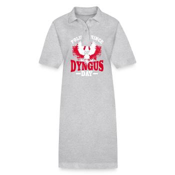Dyngus Day Polnischer Ostermontag Wasserschlacht - Stanley/Stella Frauen Bio-Polokleid PAIGER - Grau meliert - Vorne