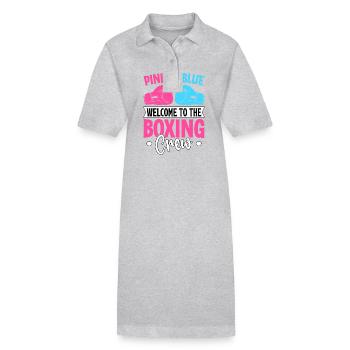 Pink oder Blau, willkommen in der Boxcrew - Stanley/Stella Frauen Bio-Polokleid PAIGER - Grau meliert - Vorne