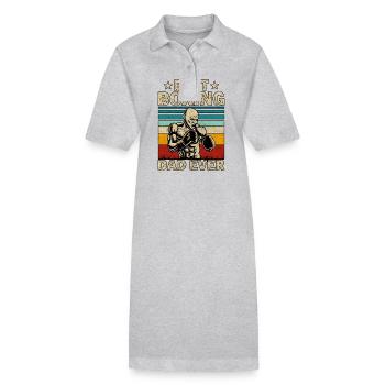 Bester Boxvater aller Zeiten - Stanley/Stella Frauen Bio-Polokleid PAIGER - Grau meliert - Vorne
