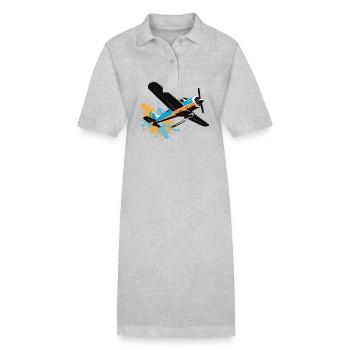 Modèle Avion Pilote Avion Hobby Design - Robe polo bio PAIGER Stanley/Stella Femme - gris chiné - Devant