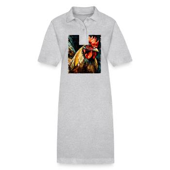 Hahn Portrait - Stanley/Stella Frauen Bio-Polokleid PAIGER - Grau meliert - Vorne