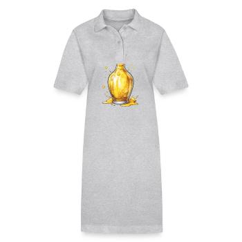 Potion magique : jeu esthétique et joueur emblématique - Robe polo bio PAIGER Stanley/Stella Femme - gris chiné - Devant