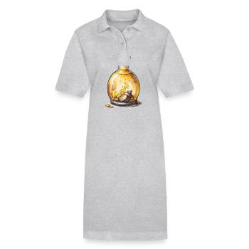 Potion Esthétique Gaming et Iconique - Robe polo bio PAIGER Stanley/Stella Femme - gris chiné - Devant