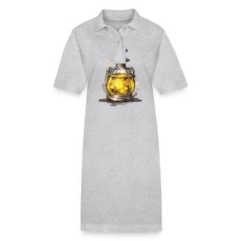 Potion Esthétique Gaming et Iconique - Robe polo bio PAIGER Stanley/Stella Femme - gris chiné - Devant