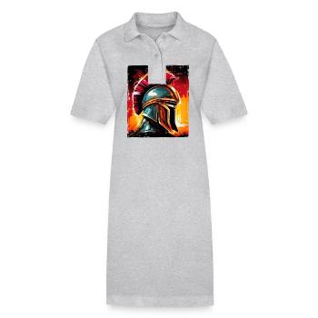 Spartan Warrior Casque Sparta - Robe polo bio PAIGER Stanley/Stella Femme - gris chiné - Devant