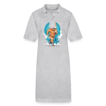 Running Shiba Dog Thrills Jogger - Robe polo bio PAIGER Stanley/Stella Femme - gris chiné - Devant