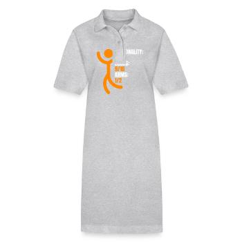 Arm Amputierer Humor Arme 1/2 - Stanley/Stella Frauen Bio-Polokleid PAIGER - Grau meliert - Vorne