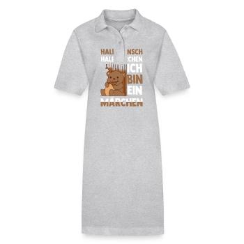 Mi-humain, mi-ours - Robe polo bio PAIGER Stanley/Stella Femme - gris chiné - Devant