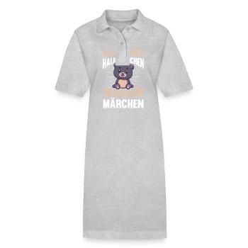 Mi-humain, mi-ours - Robe polo bio PAIGER Stanley/Stella Femme - gris chiné - Devant