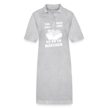 Mi-humain, mi-ours - Robe polo bio PAIGER Stanley/Stella Femme - gris chiné - Devant