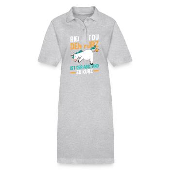 Riechst Du Den Furz Ist Der Abstand Zu Kurz - Stanley/Stella Frauen Bio-Polokleid PAIGER - Grau meliert - Vorne