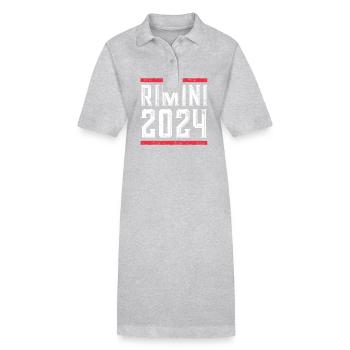 Jours fériés Rimini 2024 - Robe polo bio PAIGER Stanley/Stella Femme - gris chiné - Devant