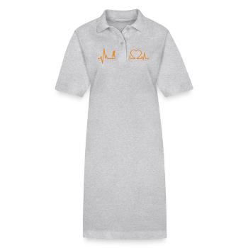 Boxen Herzschlag - Stanley/Stella Frauen Bio-Polokleid PAIGER - Grau meliert - Vorne