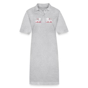 Organtransplantation Humor - Stanley/Stella Frauen Bio-Polokleid PAIGER - Grau meliert - Vorne
