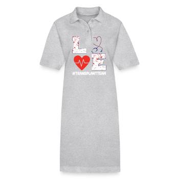 Valentinstag Shirt Transplantationsteam - Stanley/Stella Frauen Bio-Polokleid PAIGER - Grau meliert - Vorne