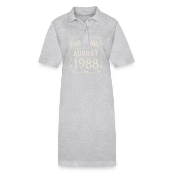 Vintage - Original since August 1988 Geburtstag - Stanley/Stella Frauen Bio-Polokleid PAIGER - Grau meliert - Vorne