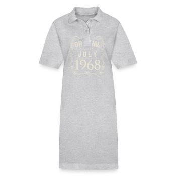 Vintage - Original since Juli 1968 Geburtstag - Stanley/Stella Frauen Bio-Polokleid PAIGER - Grau meliert - Vorne