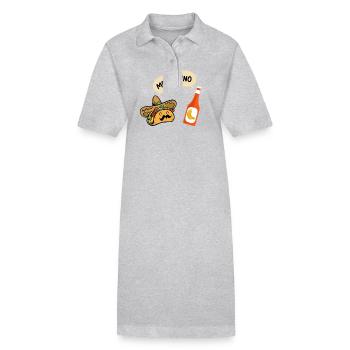 Tacos Und Bananen Ketchup Mexipino - Stanley/Stella Frauen Bio-Polokleid PAIGER - Grau meliert - Vorne