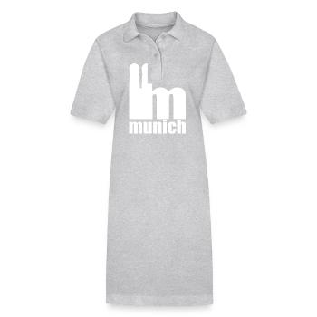 Servus - Gruß aus München - Frauenkirche - Stanley/Stella Frauen Bio-Polokleid PAIGER - Grau meliert - Vorne