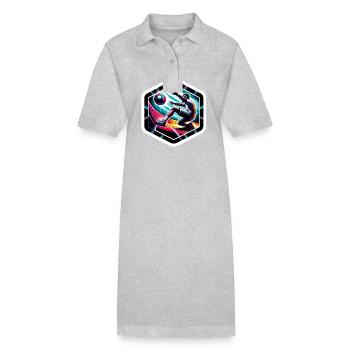 Gaga Ball Dodgeball Hexagon Pit Sport Team Spiel - Stanley/Stella Frauen Bio-Polokleid PAIGER - Grau meliert - Vorne