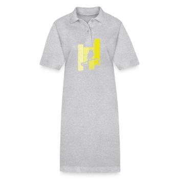 Kanarienvogel im Schatten - Stanley/Stella Frauen Bio-Polokleid PAIGER - Grau meliert - Vorne