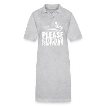 Wheelchair users Wheelchair - Stanley/Stella PAIGER Organic Women’s Polo Dress - heather grey - Front